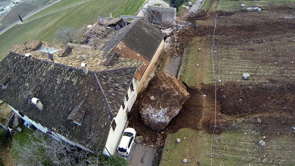 Eboulement depuis un multirotor