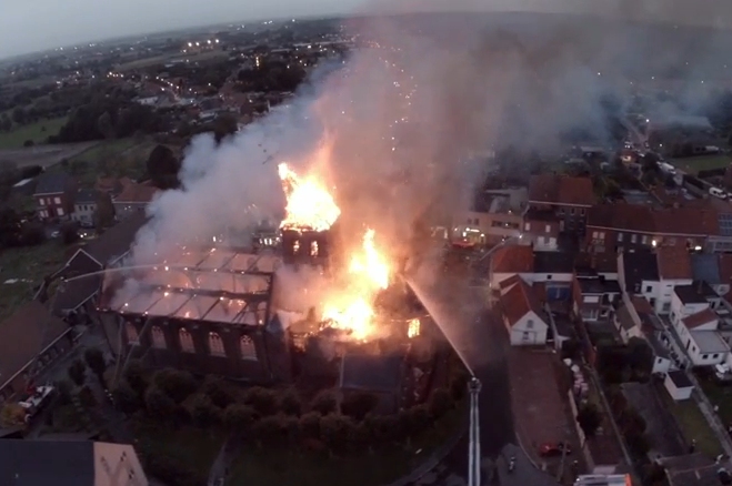 Incendie en drone