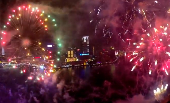 Feu d’artifice Hong Kong