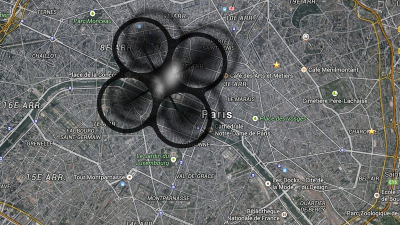 Drones au-dessus de Paris