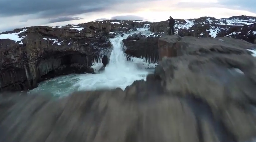 A drone in Iceland