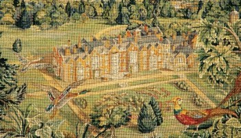 Sandringham, vue du ciel à l'époque où les images étaient brodées...