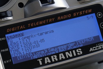 FrSky Taranis, migrer en 2.1 7 Taranis - Version