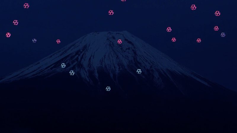 Sky Magic devant le Fuji-Yama