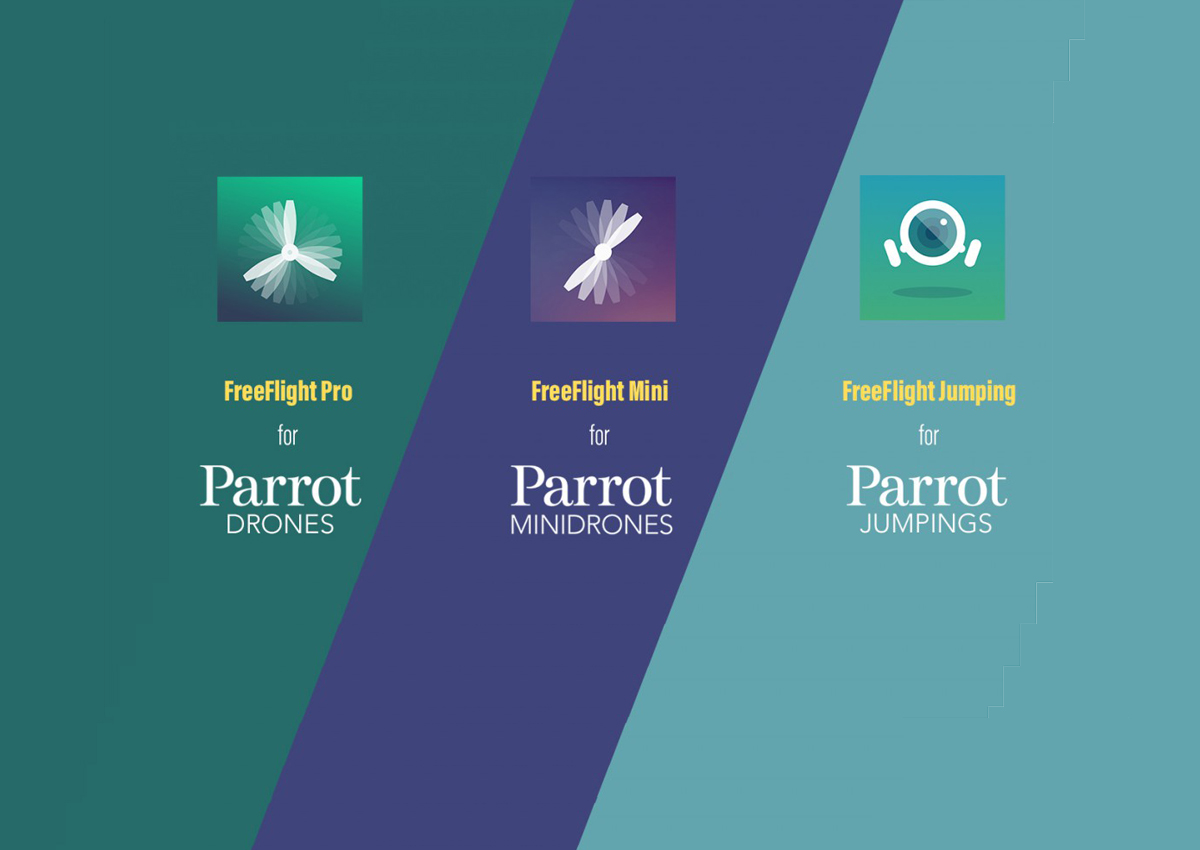 Parrot FreeFlight, les 3 versions