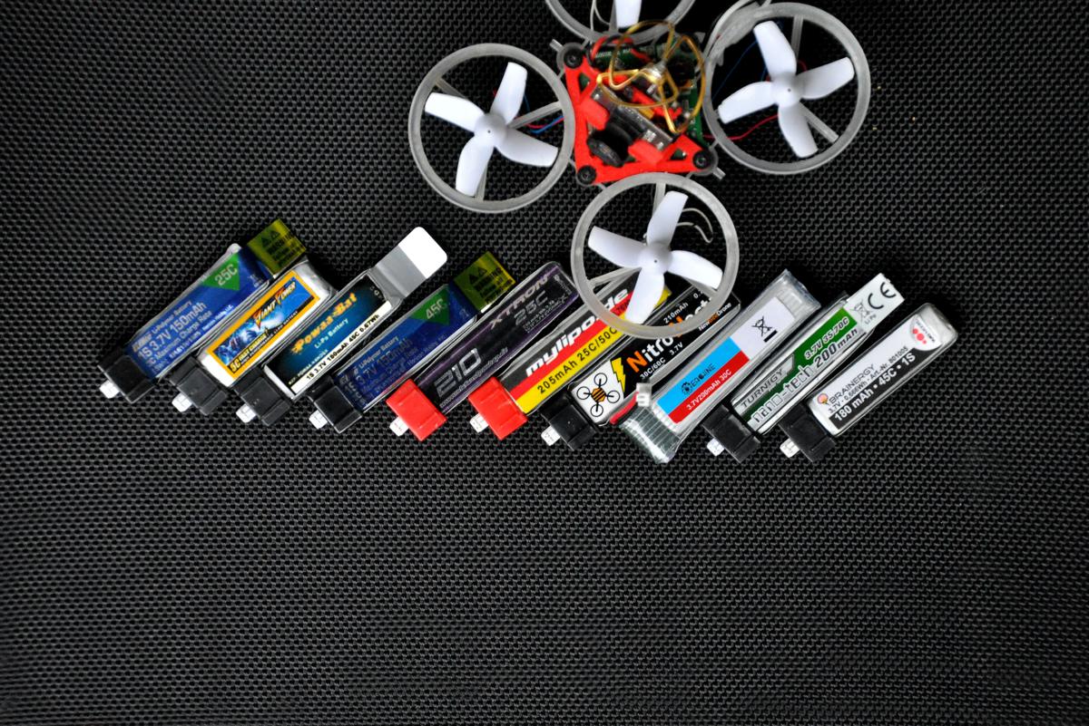 Comparatif batteries pour Tiny Whoop, saison 3