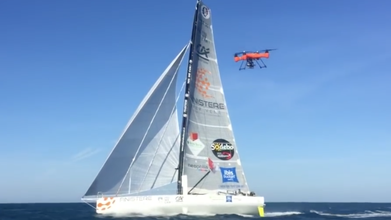 Splash Drones à l’entrainement du Vendée Globe