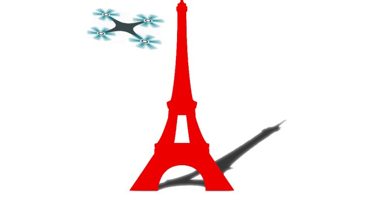 Drones et Tour EiffelDrone et Tour Eiffel