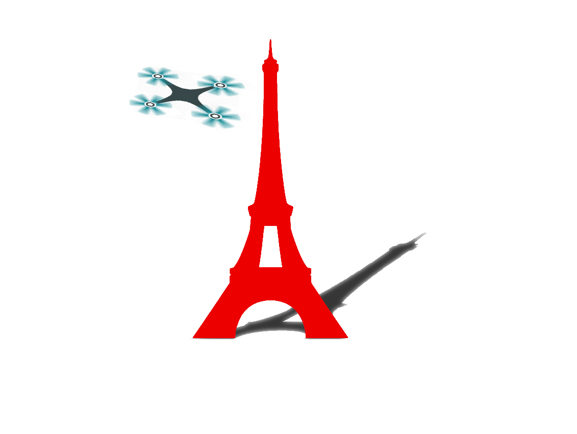 Drones et Tour EiffelDrone et Tour Eiffel