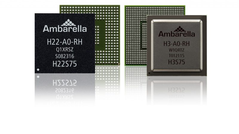 Nouvelles puces vidéo Ambarella H3 et H22