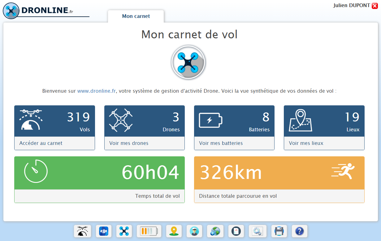 Carnet de vol drone: Journal de bord et Suivi de Vol de drone (French  Edition)