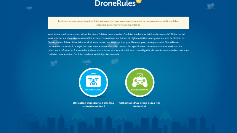 DroneRules, le portail européen pour l’usage des drones