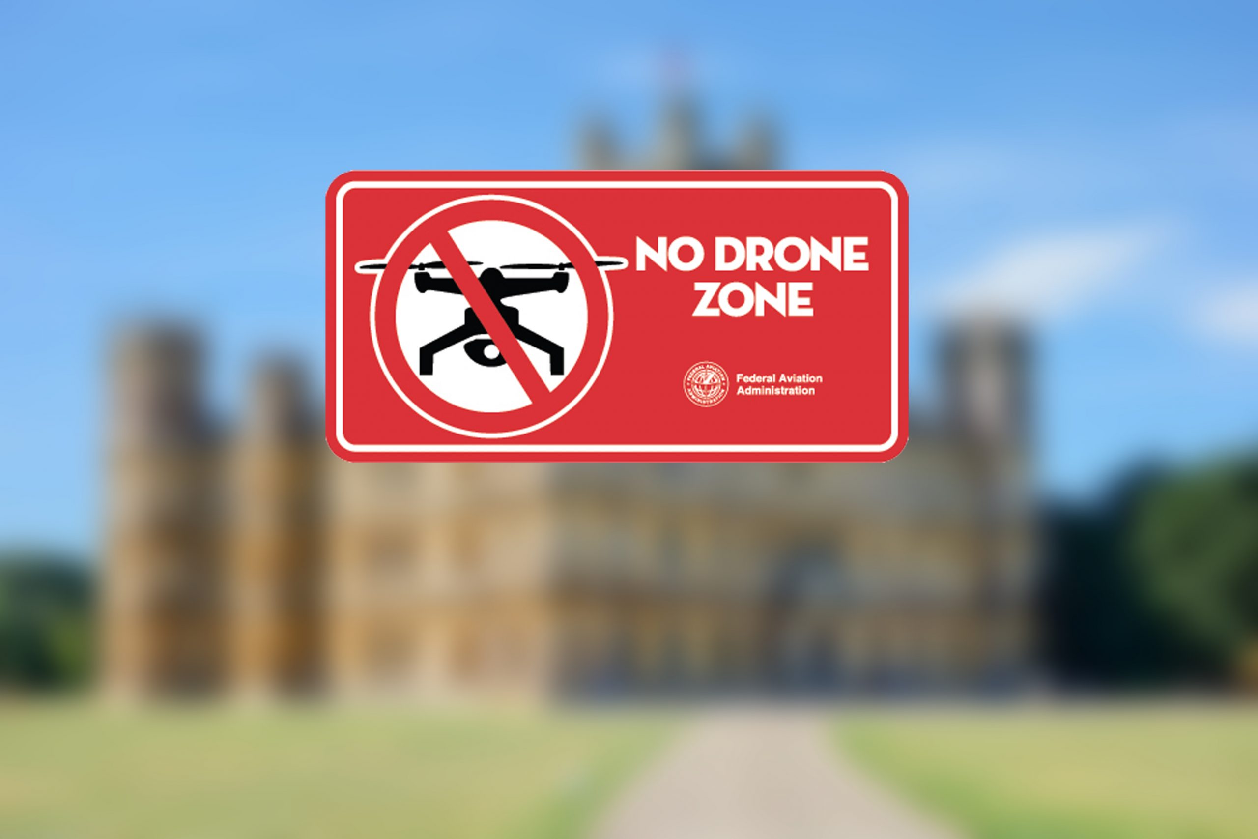 Les panneaux « No Drone Zone »…