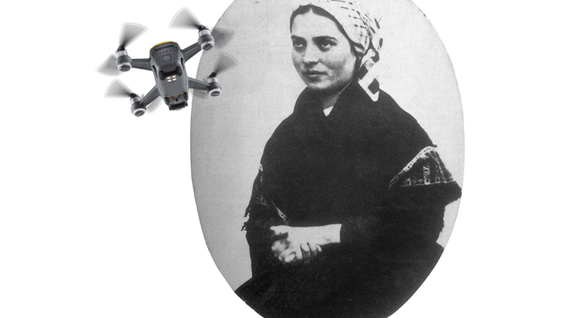 Lourdes et le drone