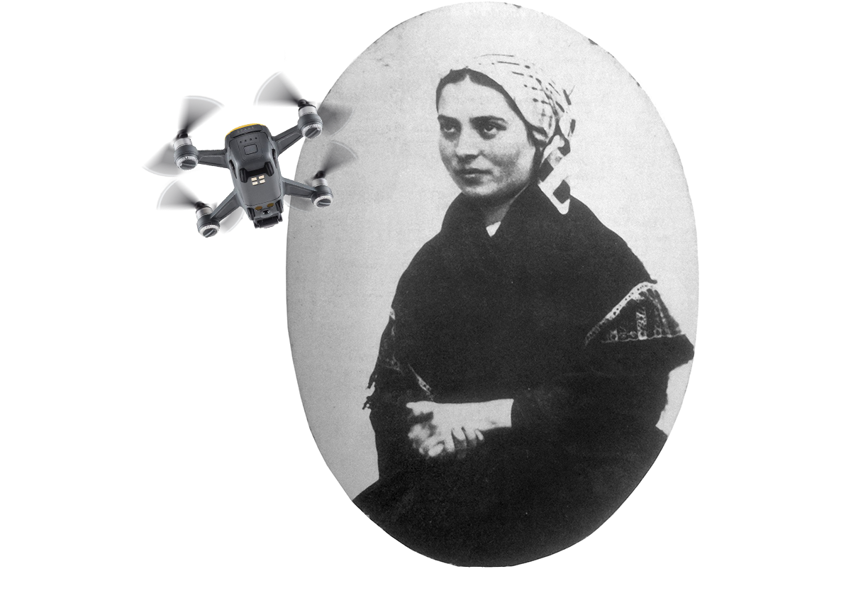 Lourdes et le drone