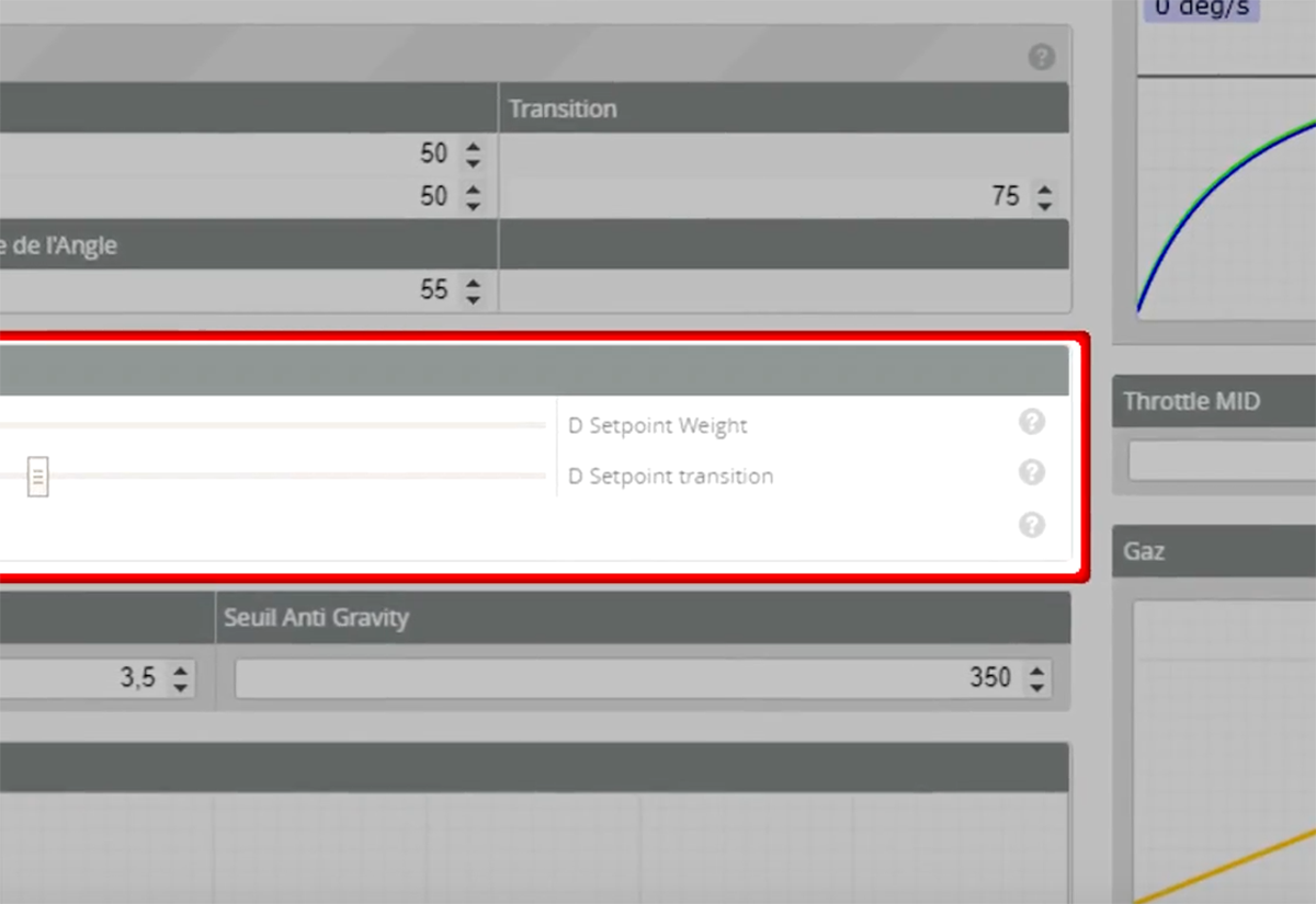 Dom FPV : réglages des D setpoint dans Betaflight