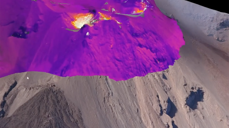 Modélisation 3D et thermique d’un volcan avec un drone !