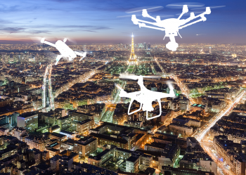 paris nuit drones