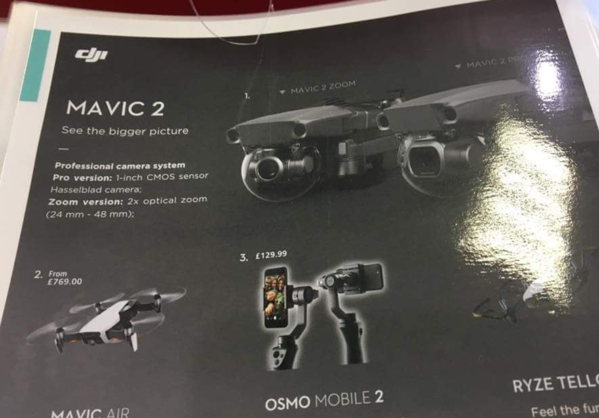 DJI Mavic 2, des indiscrétions