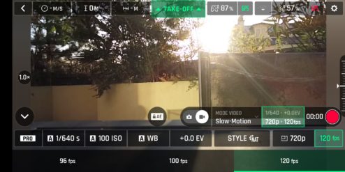 parrot anafi 720p 120fps
