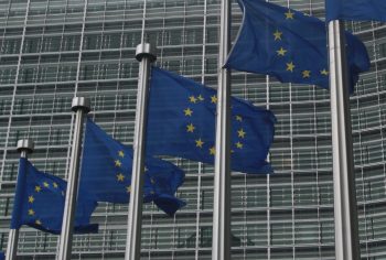 European Commission flags