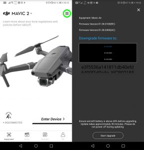 dji downgrade fred 1200