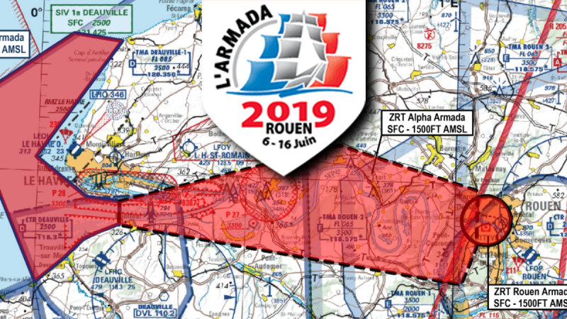 L’Armada 2019 en Normandie : les interdictions de vol