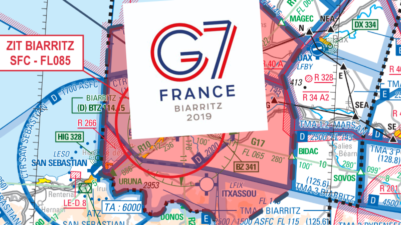 Sommet du G7 à Biarritz : les interdictions de vol