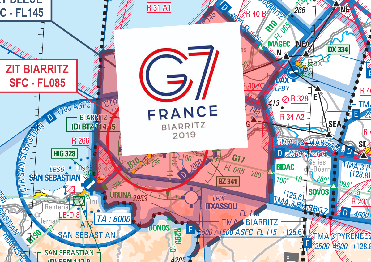 Sommet du G7 à Biarritz : les interdictions de vol