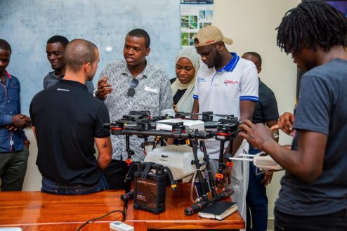 DJI Flying Labs training session with professional drone pilots of various african countries at the University of Zanzibar 1200