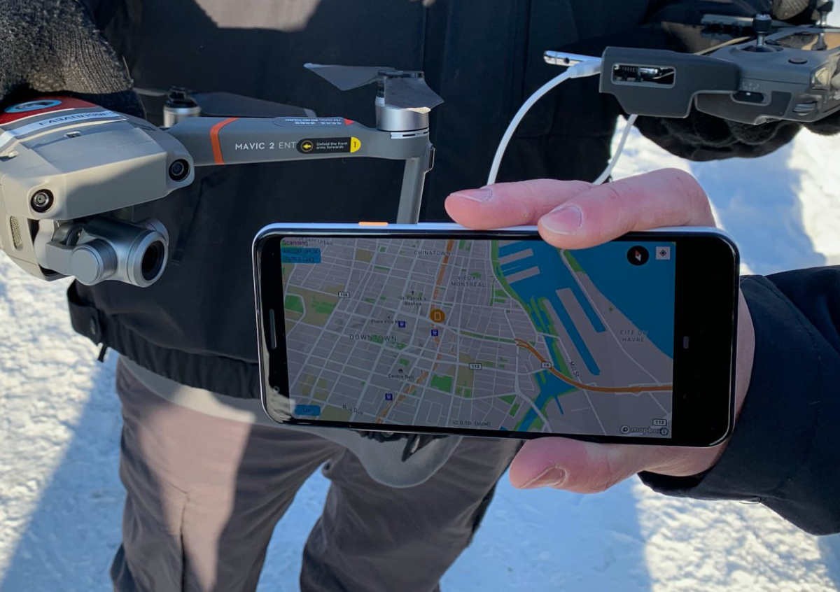 DJI Remote ID sur smartphone