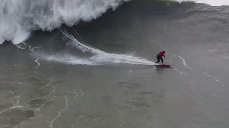 WXChasing : Nazare Big Wave Surfing from drone November 12, 2019 4k