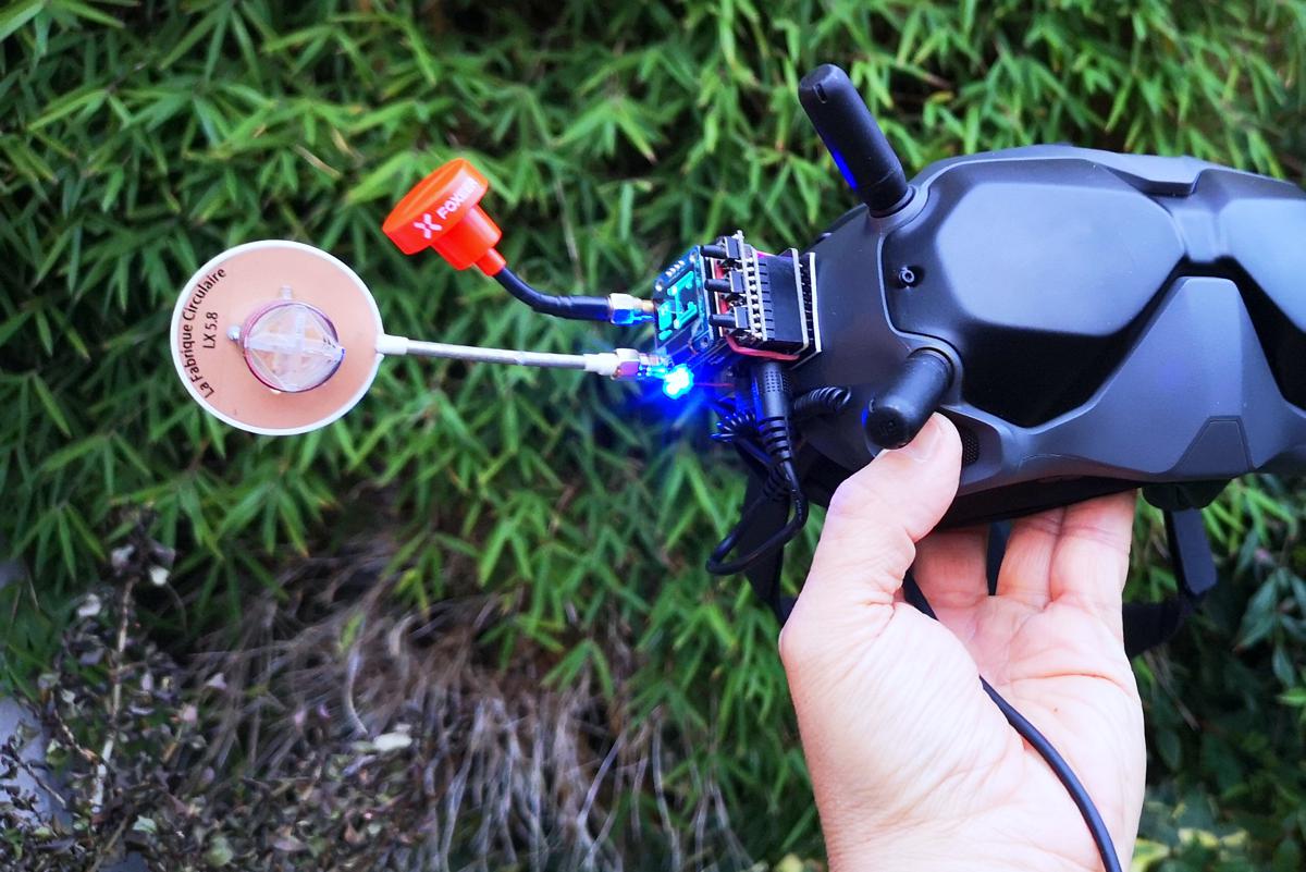 UrUAV 5.8G Port 2.0 pour casque DJI FPV, le test