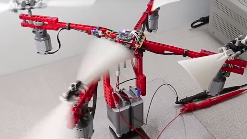 Making a Drone with Lego Motors and Propeller