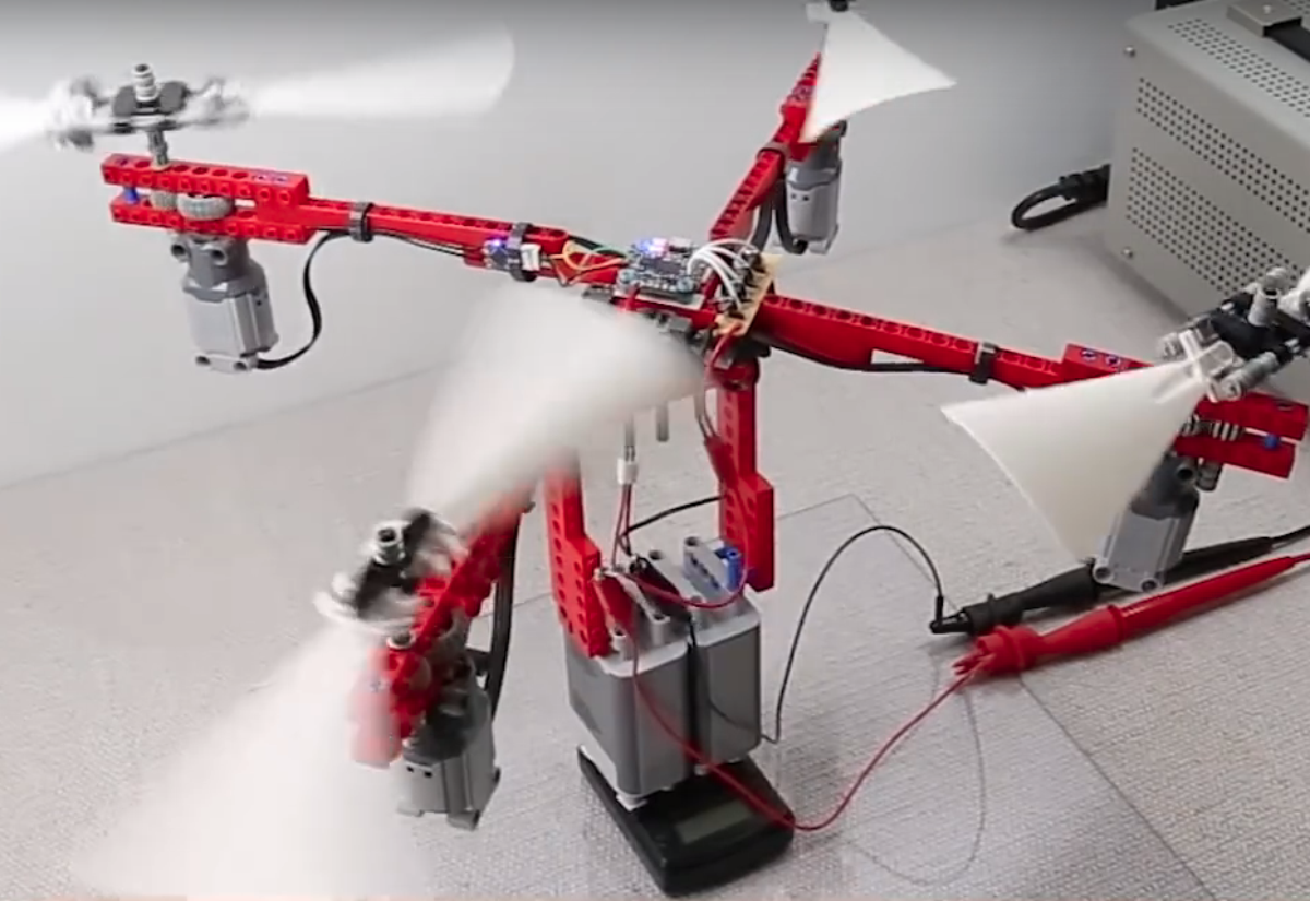 Making a Drone with Lego Motors and Propeller