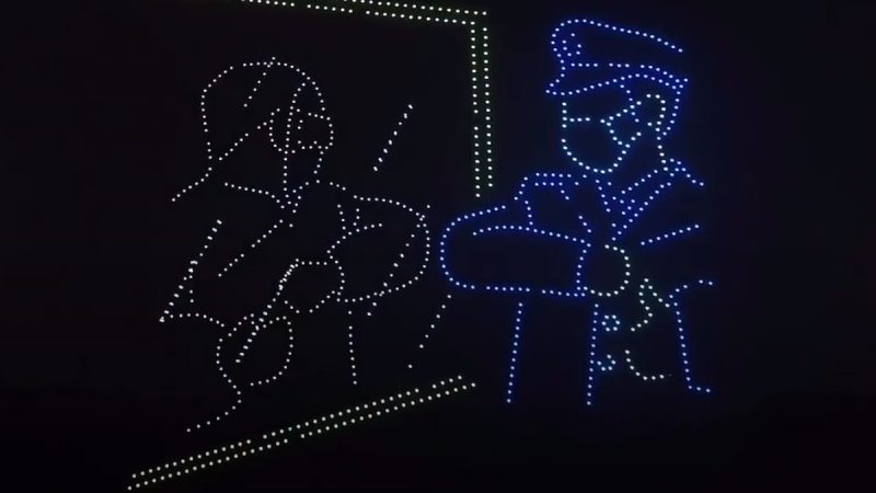 Shenzhen : les drones pour fêter la fin du confinement à Wuhan