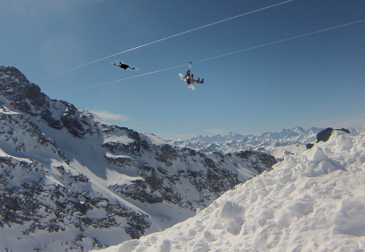 Suisse : collision entre un utilisateur de tyrolienne et un drone