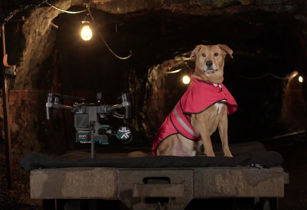 Exyn : Kody, le chien pilote de drones équipés de LiDAR