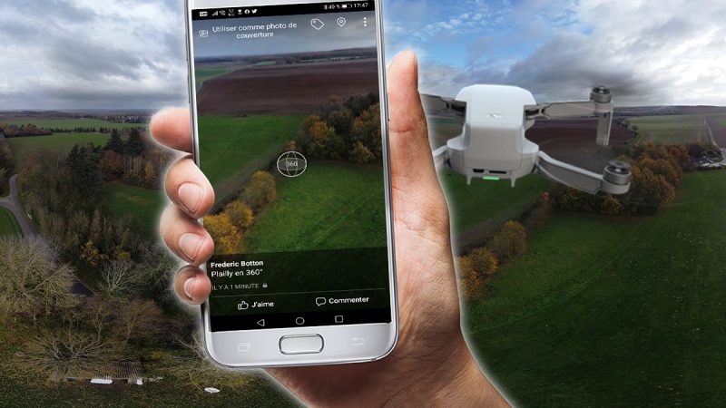 DJI Mini 2 : le pas à pas pour poster des panoramas 360° sur Facebook depuis un smartphone