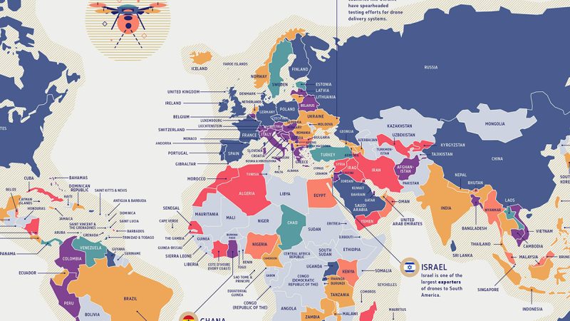 Les cartes « drone privacy laws » de Surfshark