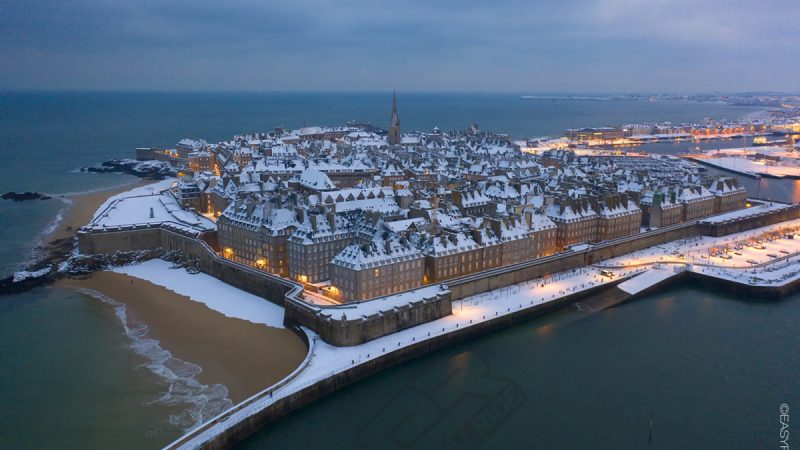 Saint Malo sous la neige, filmé par Easy Ride