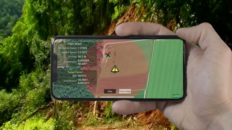 NEC présente SARDO, un outil pour localiser des victimes via leur téléphone mobile depuis un drone