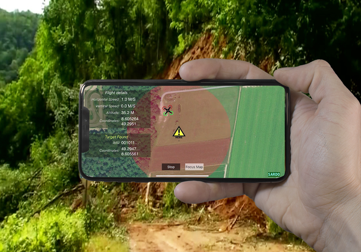 NEC présente SARDO, un outil pour localiser des victimes via leur téléphone mobile depuis un drone