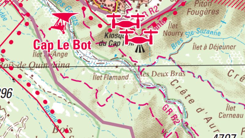 Cartes aériennes : des icônes pour indiquer des zones de vol de drones !