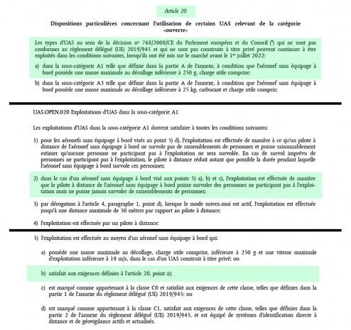 survol personnes categorie ouverte inf 250g