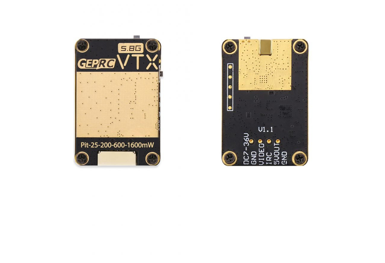 GePRC Rad VTX, un émetteur vidéo 5,8 GHz analogique qui monte jusqu’à 1,6 W