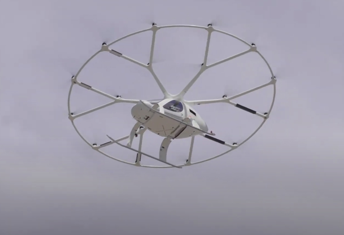 Le VoloCity de Volocopter a évolué sur l’aéroport du Bourget près de Paris
