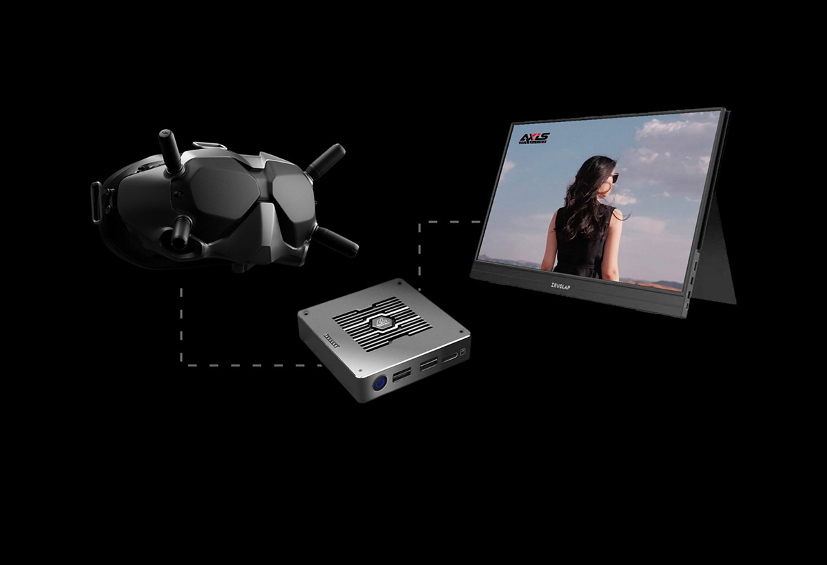 Axis Flying HD BOX : un boitier pour diffuser le signal vidéo d’un casque DJI
