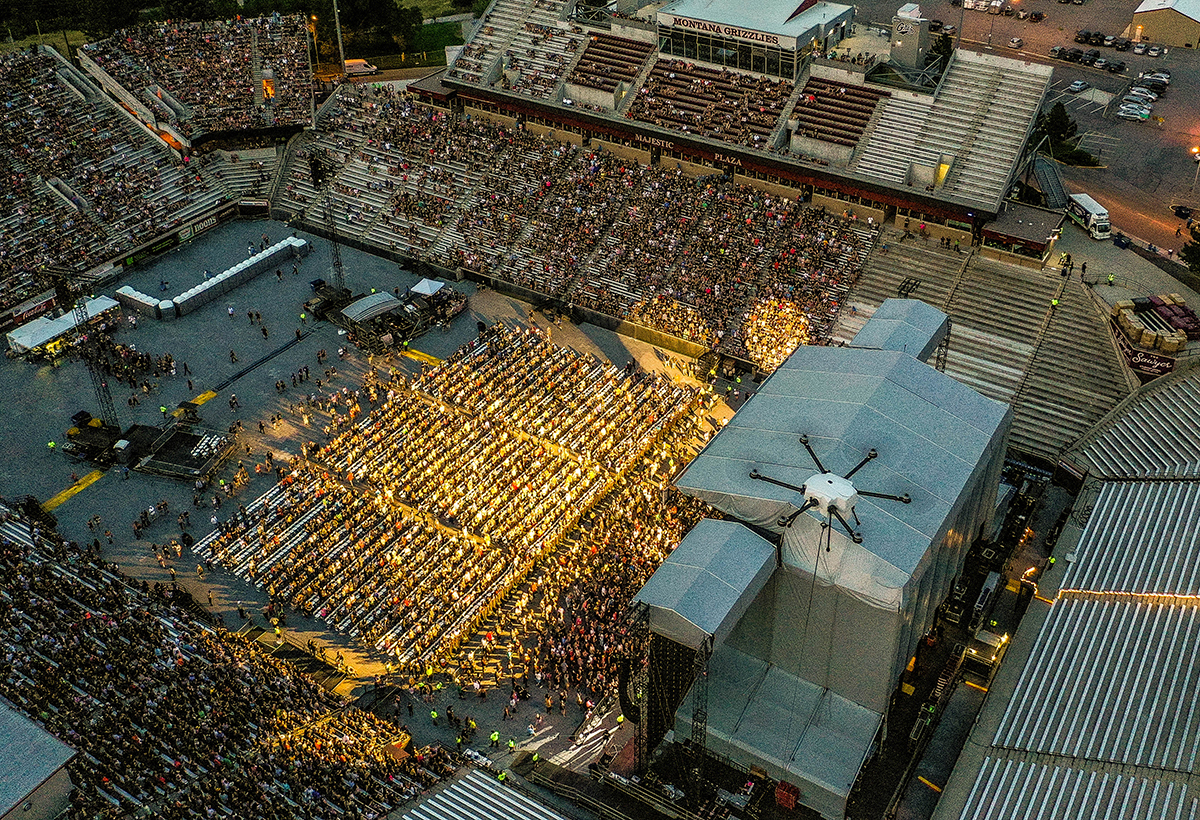 Elistair : un drone filaire Orion 2 a participé à la sécurité d’un concert des Guns ’N Roses