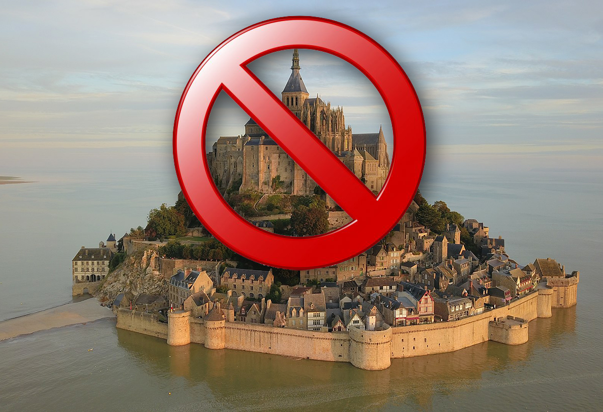 Mont Saint Michel from a drone. 